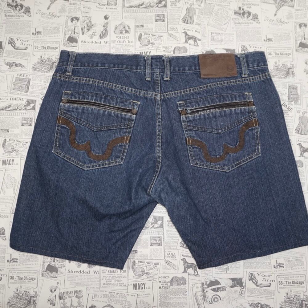 40 -Vintage Y2K JNCO denim shorts 00s embroider pocket jorts
